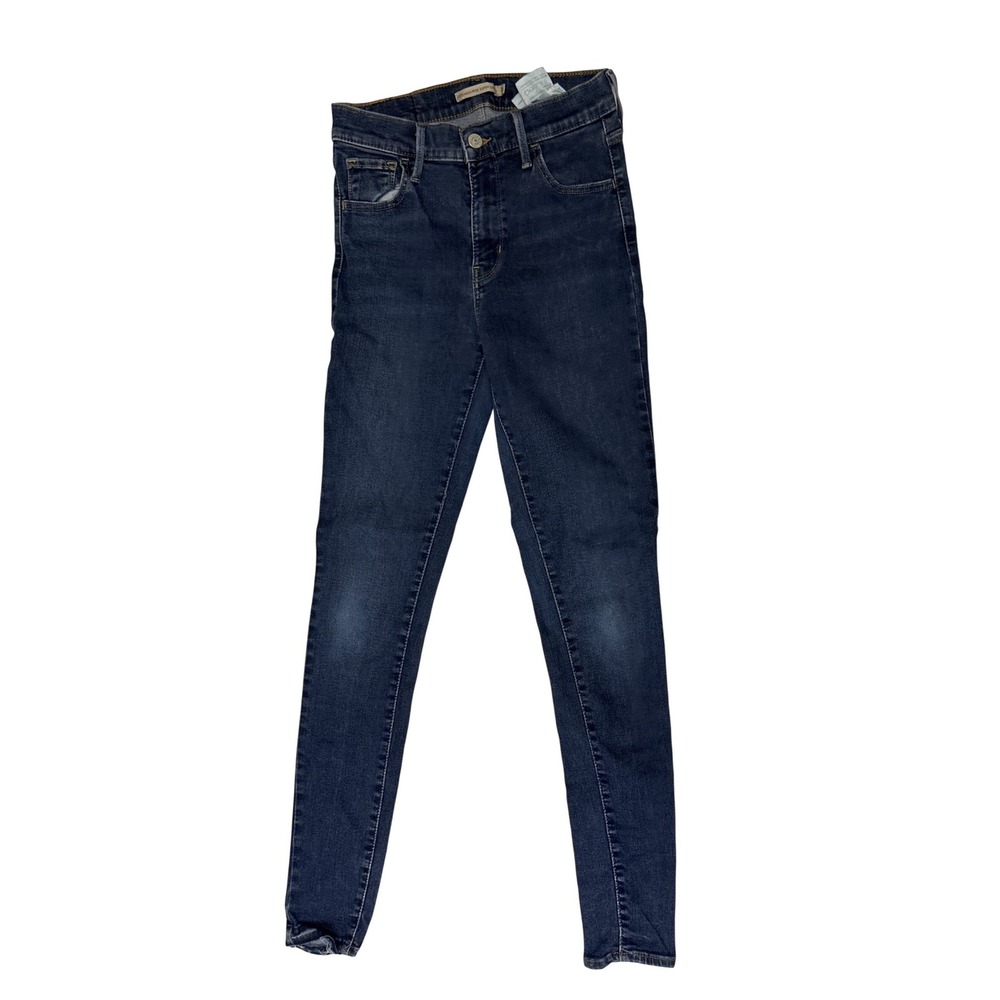 Levis 720 High Rise Super Skinny Jeans Dark Indigo Blue Denim Womens Size 26